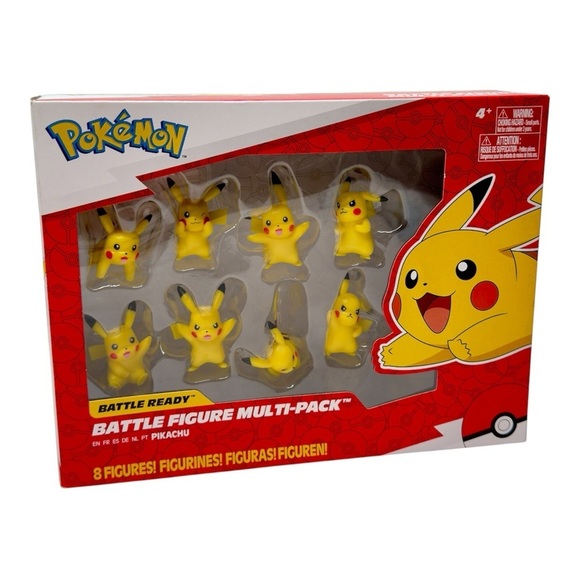 Pokemon Other - Pokemon Battle Ready Pikachu Figure Multi 8-Pack New Sealed Box